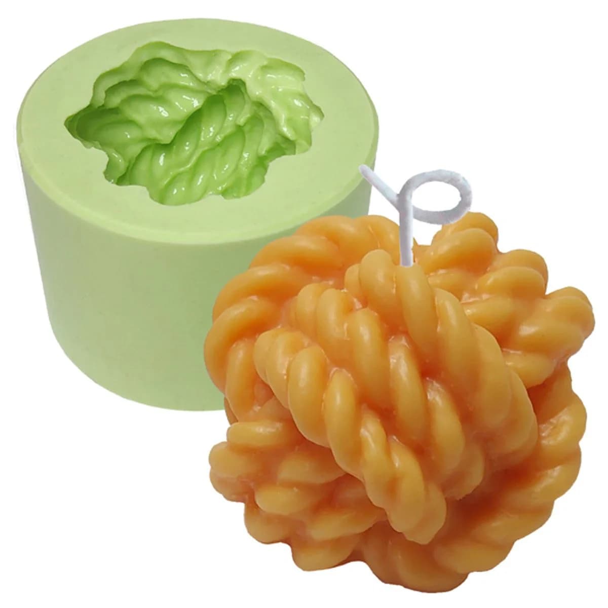 Molde de Silicone para Velas e Sabonetes Nó Pequeno