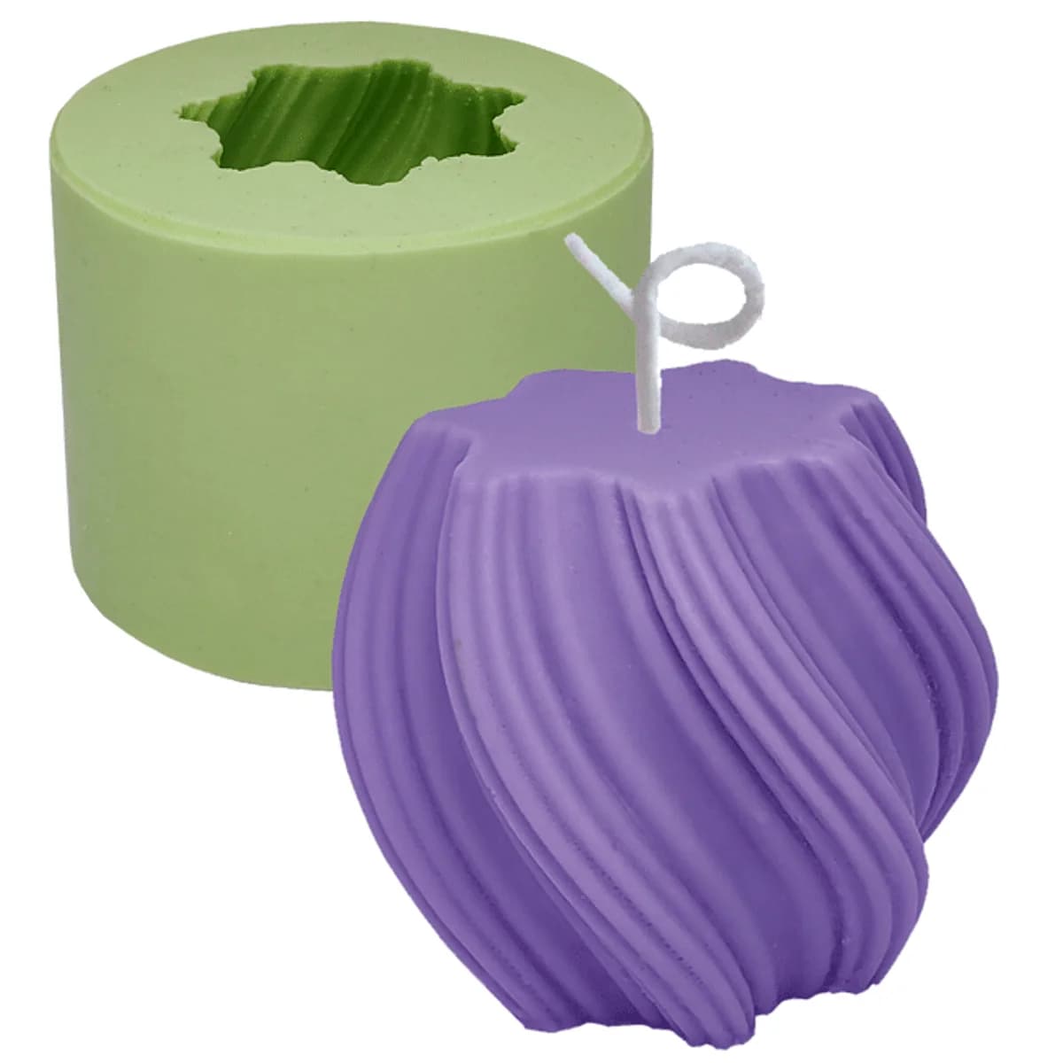 Molde de Silicone para Velas e Sabonetes Nó Torcido