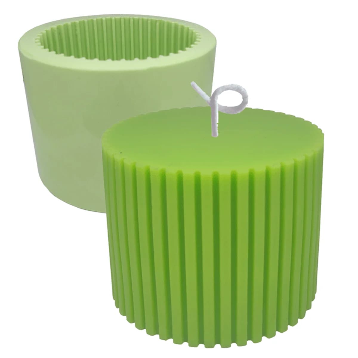Molde de Silicone para Velas e Sabonetes Tubete Canelado