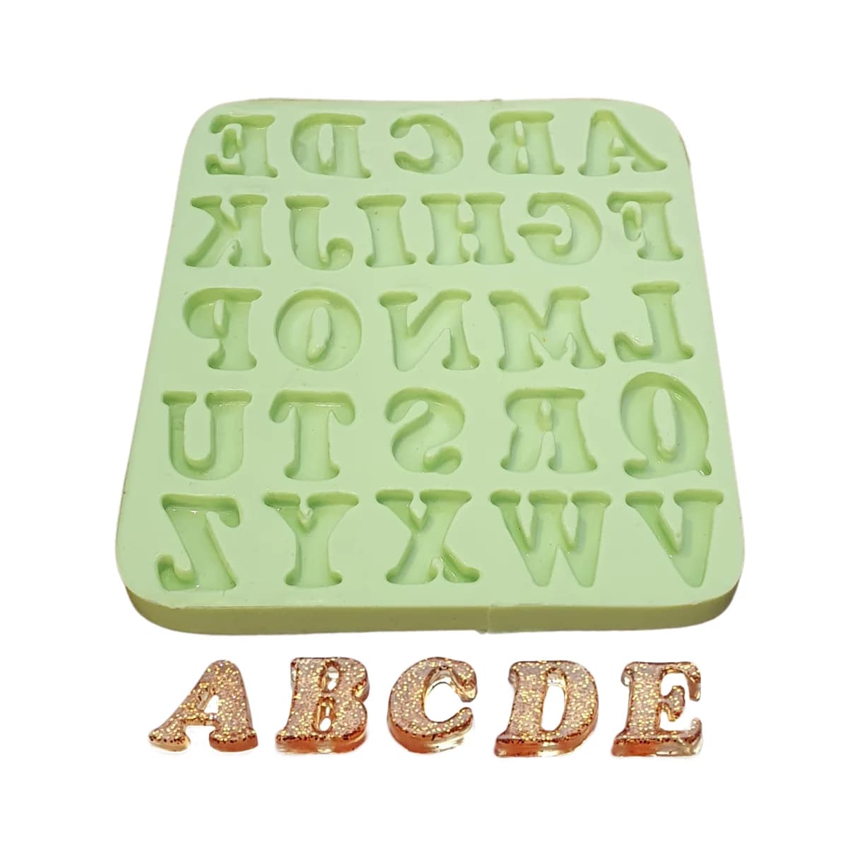 Molde de Silicone para Velas e Sabonetes Letras Mini