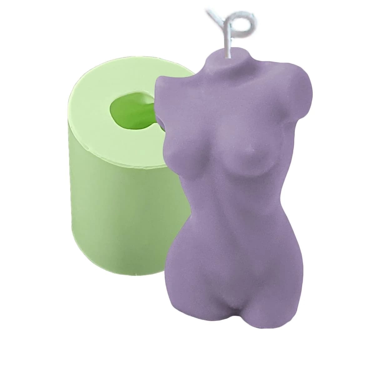 Molde de Silicone para Velas e Sabonetes Corpo Feminino