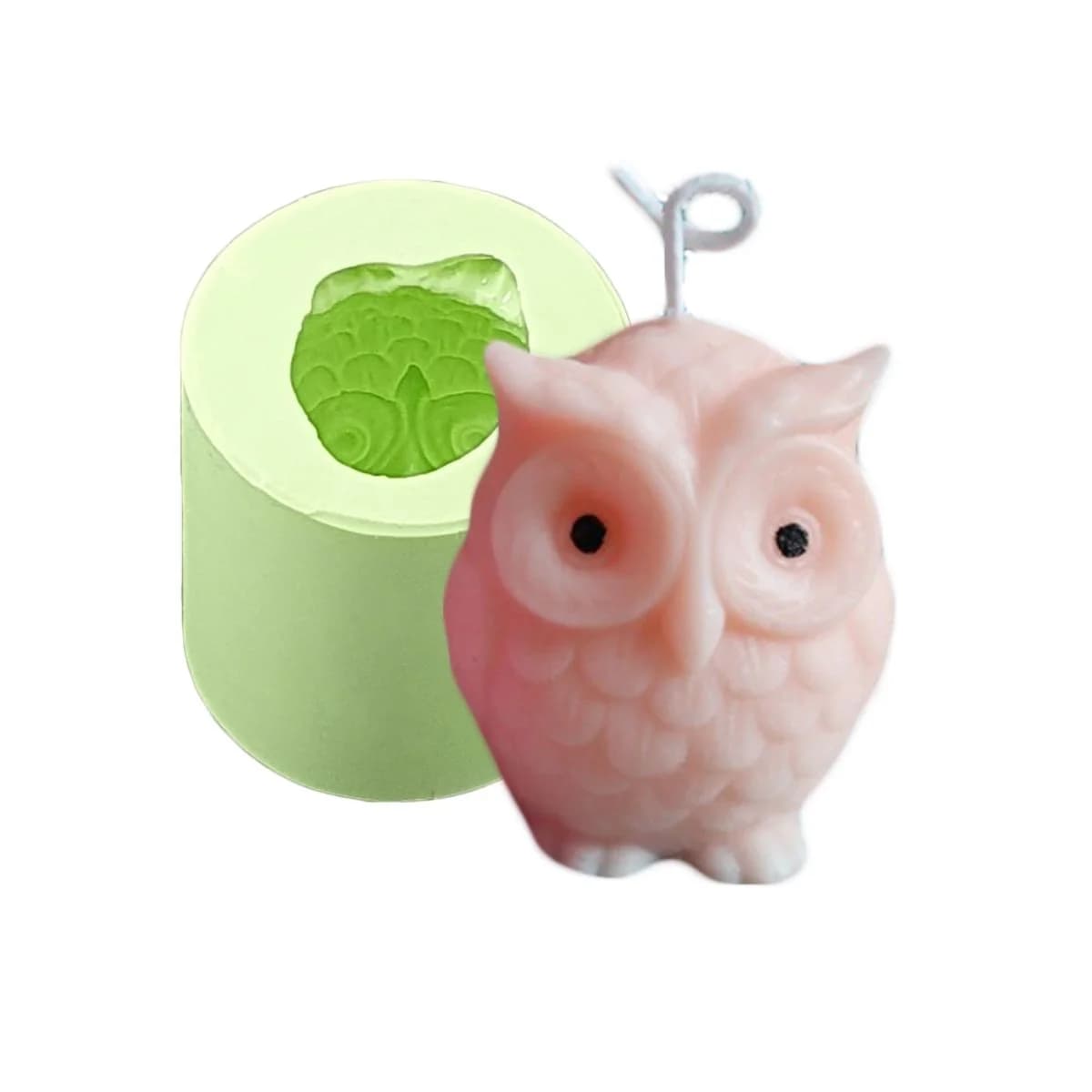 Molde de Silicone para Velas e Sabonetes Coruja Mini