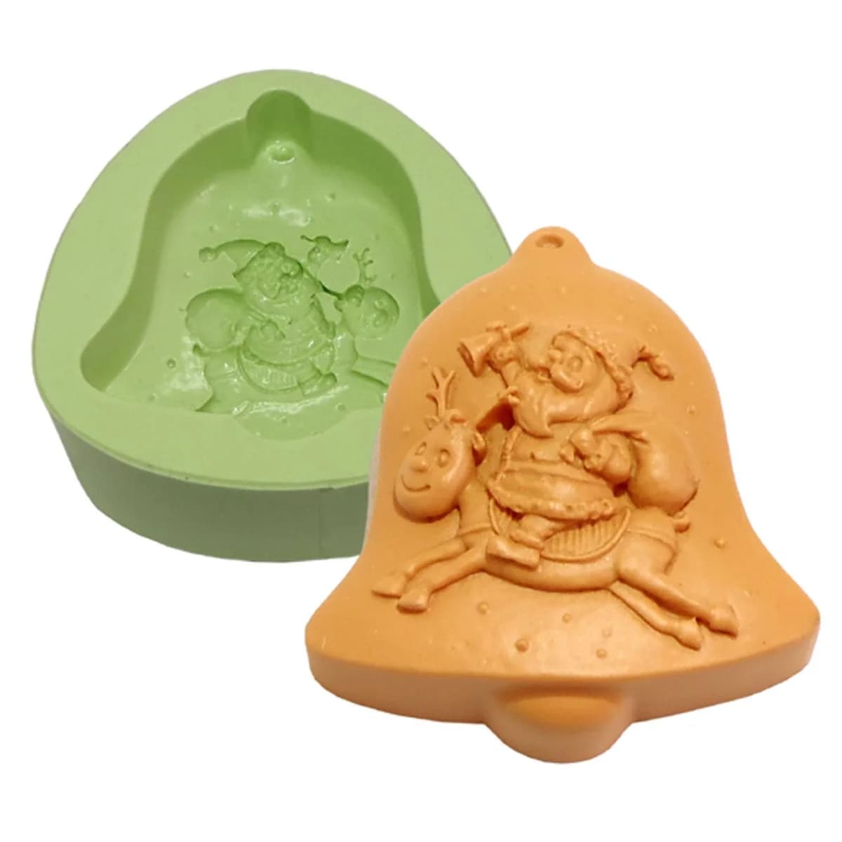 Molde de Silicone para Velas e Sabonetes Sino Noel na Rena