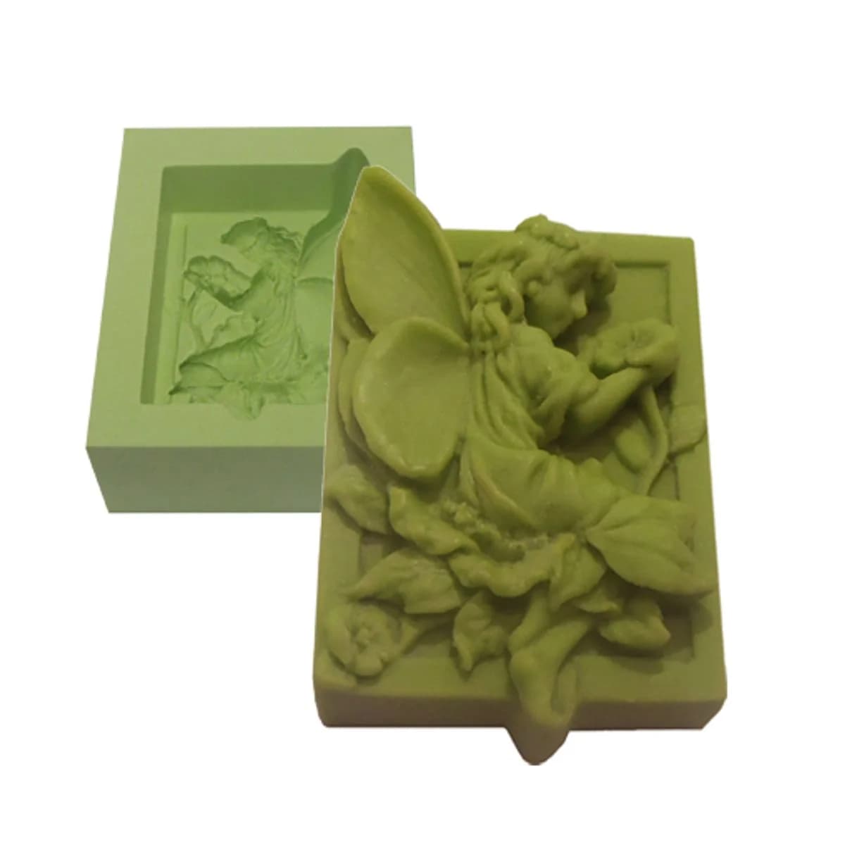 Molde de Silicone para Velas e Sabonetes Retangular com Fada