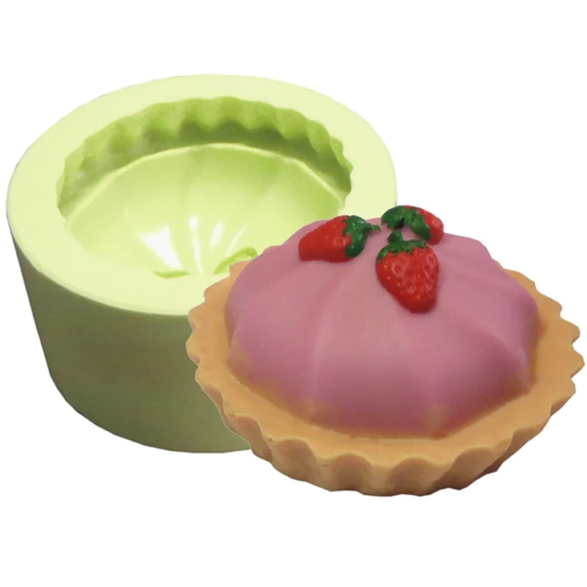 Molde de Silicone para Velas e Sabonetes Torta Morango