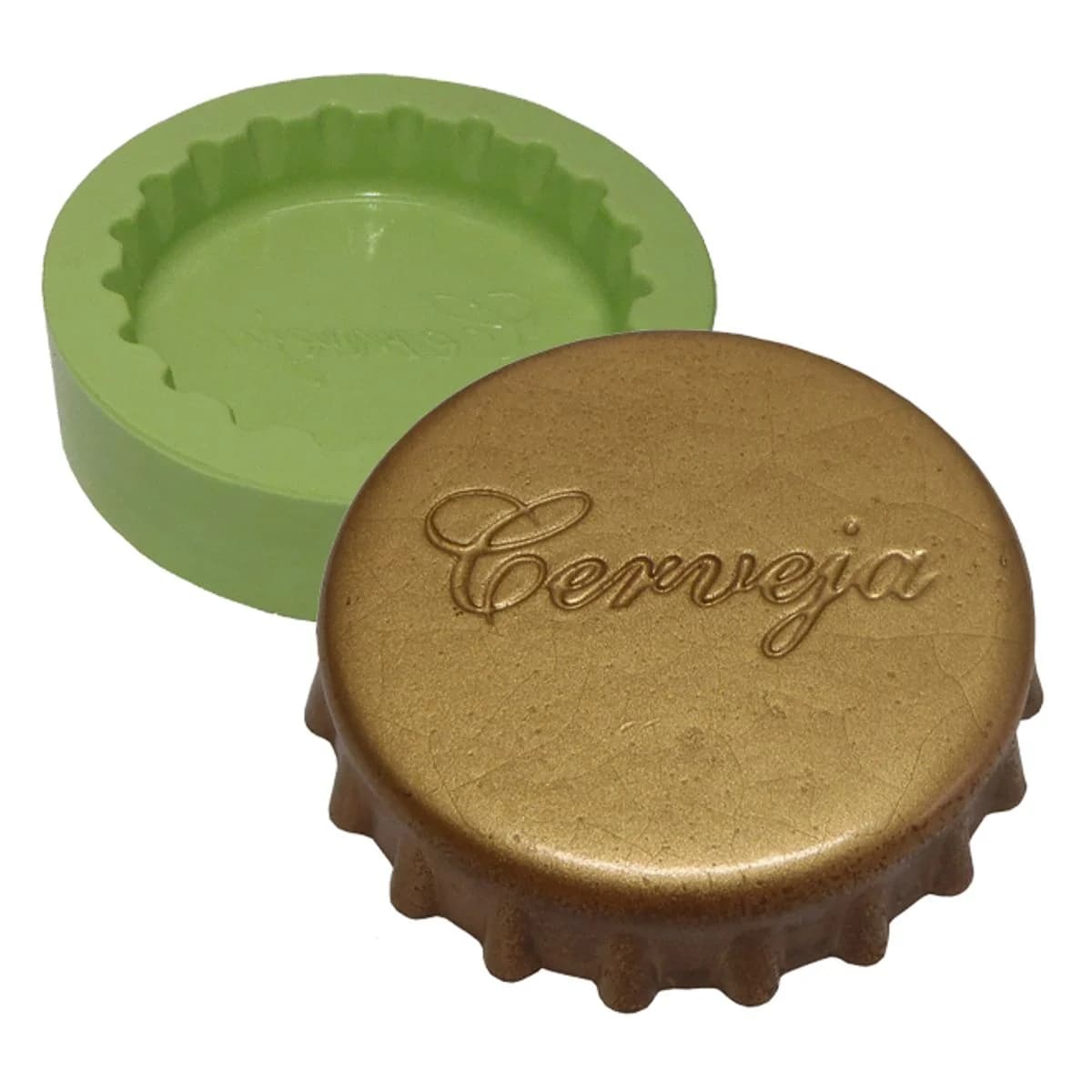 Molde de Silicone para Velas e Sabonetes Tampa Cerveja