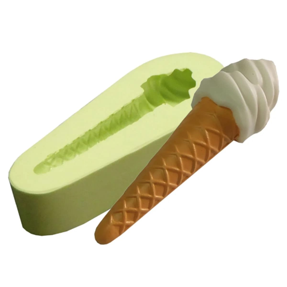 Molde de Silicone para Velas e Sabonetes Sorvete Casquinha