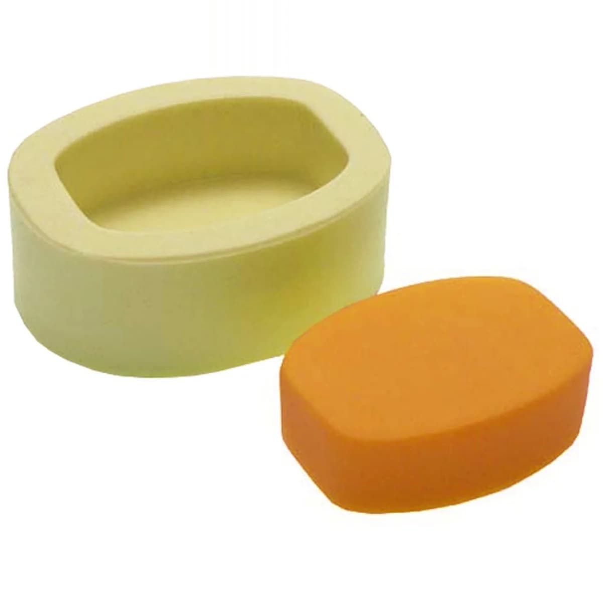 Molde de Silicone para Velas e Sabonetes Semi Oval