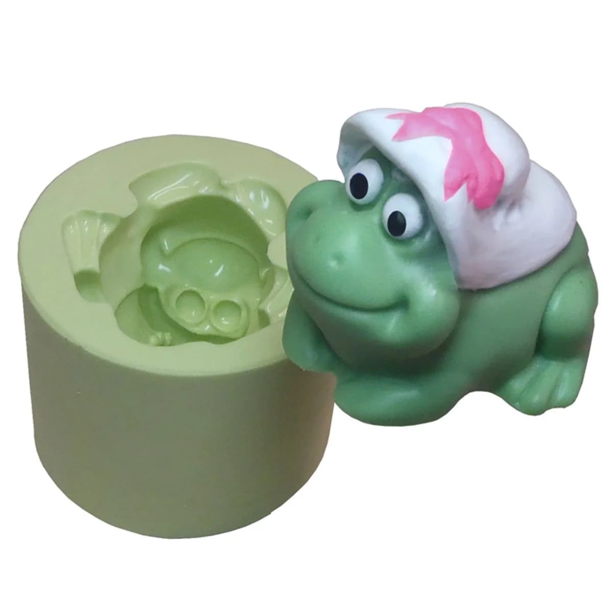 Molde de Silicone para Velas e Sabonetes Sapinha com Chapéu