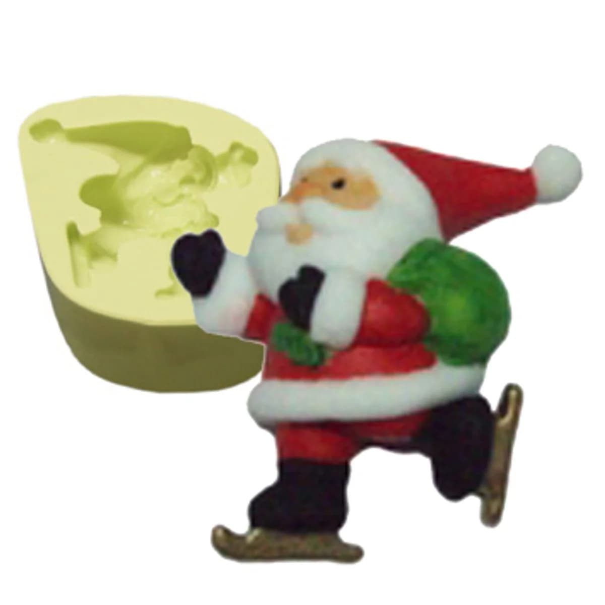 Molde Papai Noel Patinando 