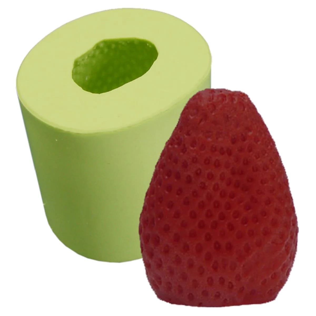 Molde de Silicone para Velas e Sabonetes Morango