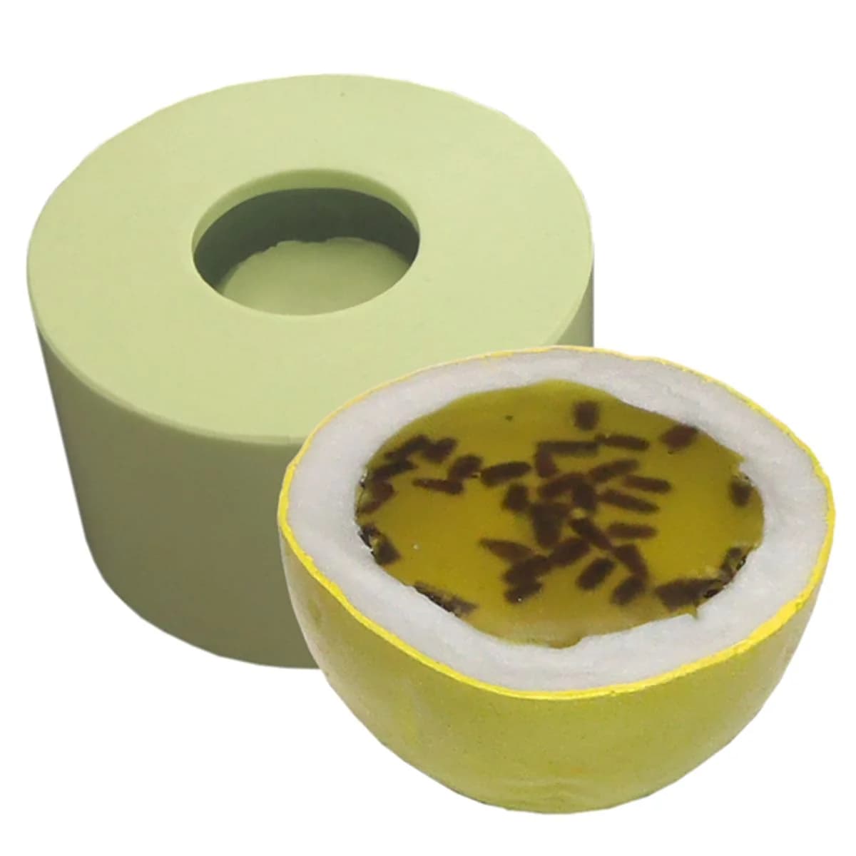 Molde de Silicone para Velas e Sabonetes Maracujá Metade