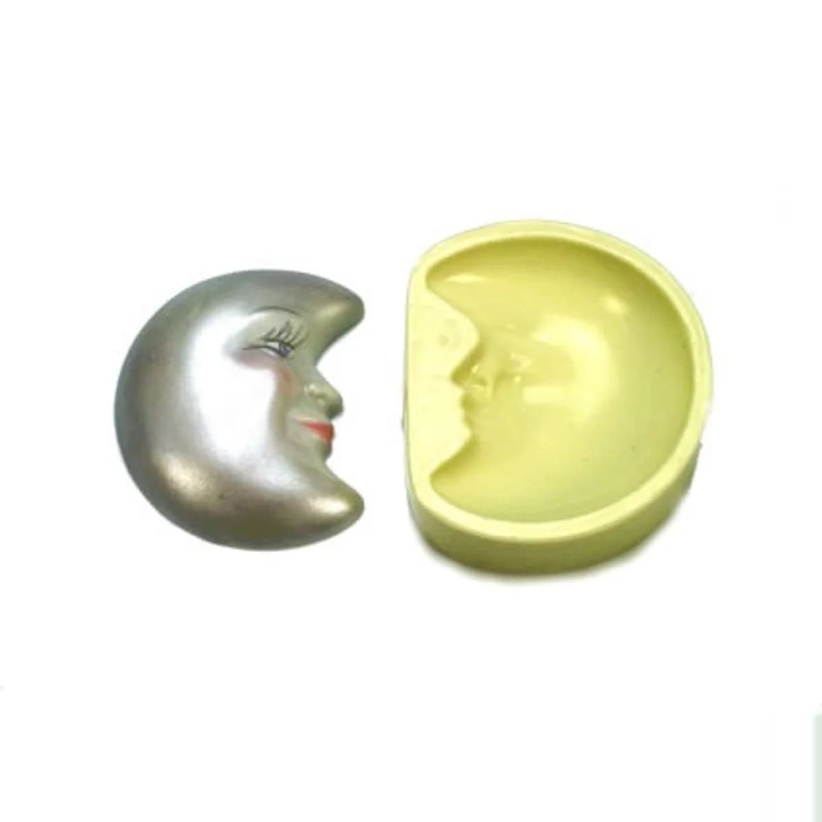 Molde de Silicone para Velas e Sabonetes Lua Face