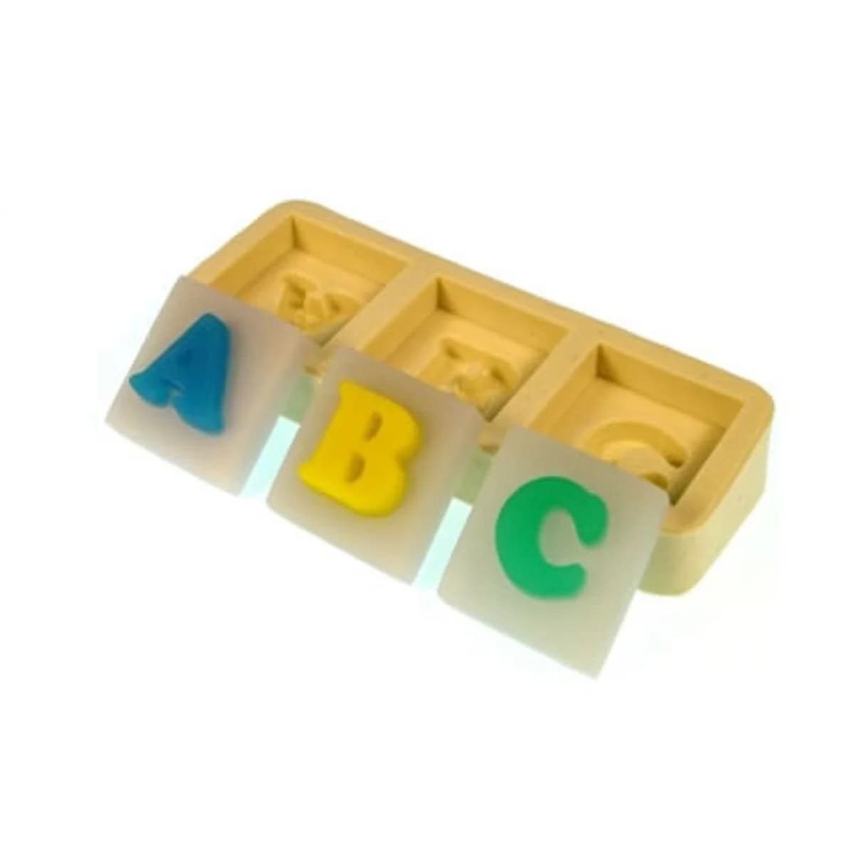 Molde de Silicone para Velas e Sabonetes Letras ABC