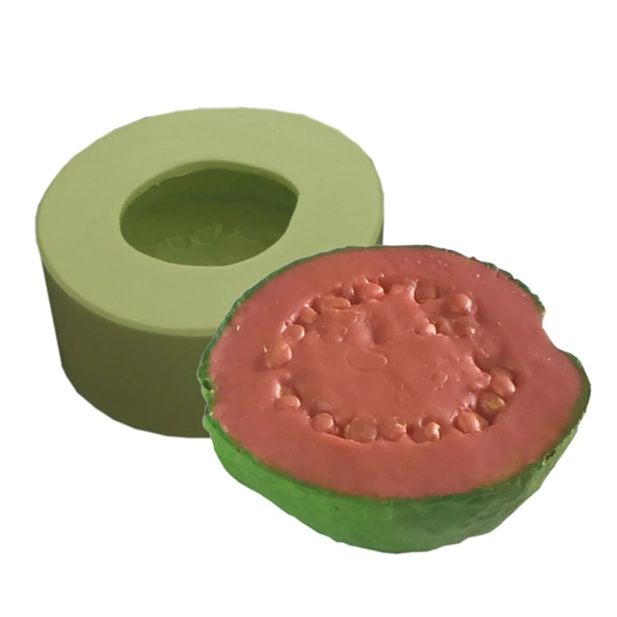 Molde de Silicone para Velas e Sabonetes Goiaba Metade