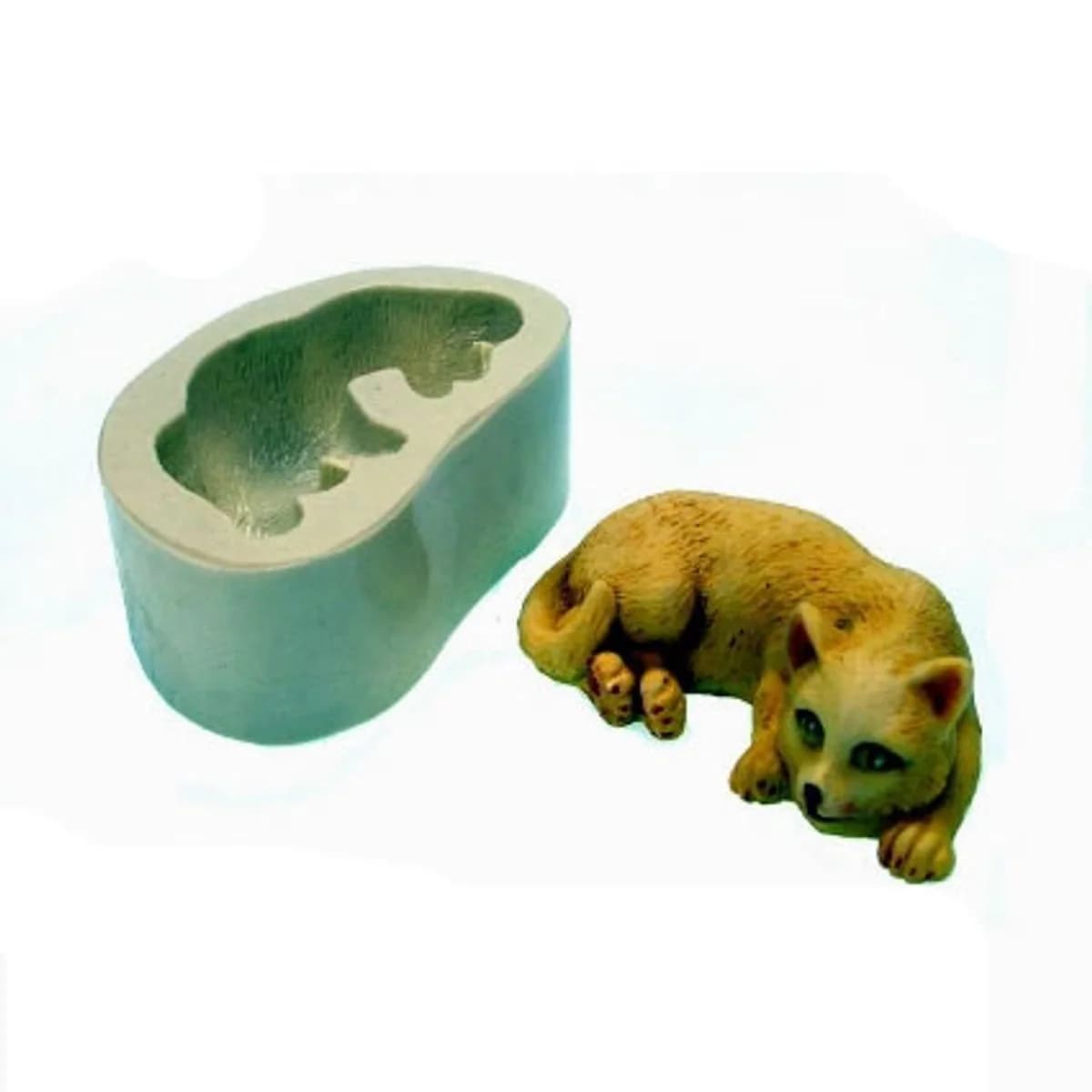Molde de Silicone para Velas e Sabonetes Gato