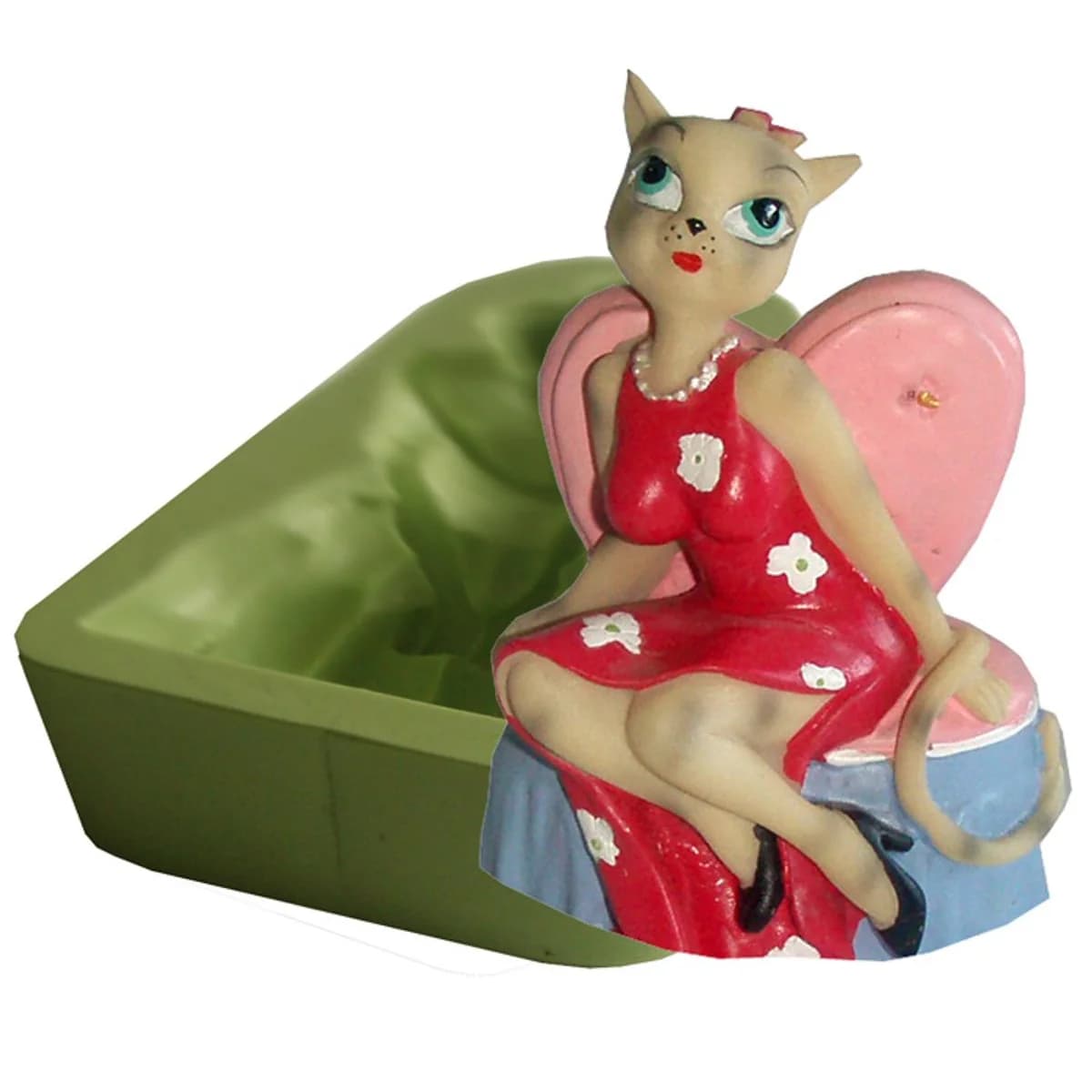 Molde de Silicone para Velas e Sabonetes Gata no Sofá