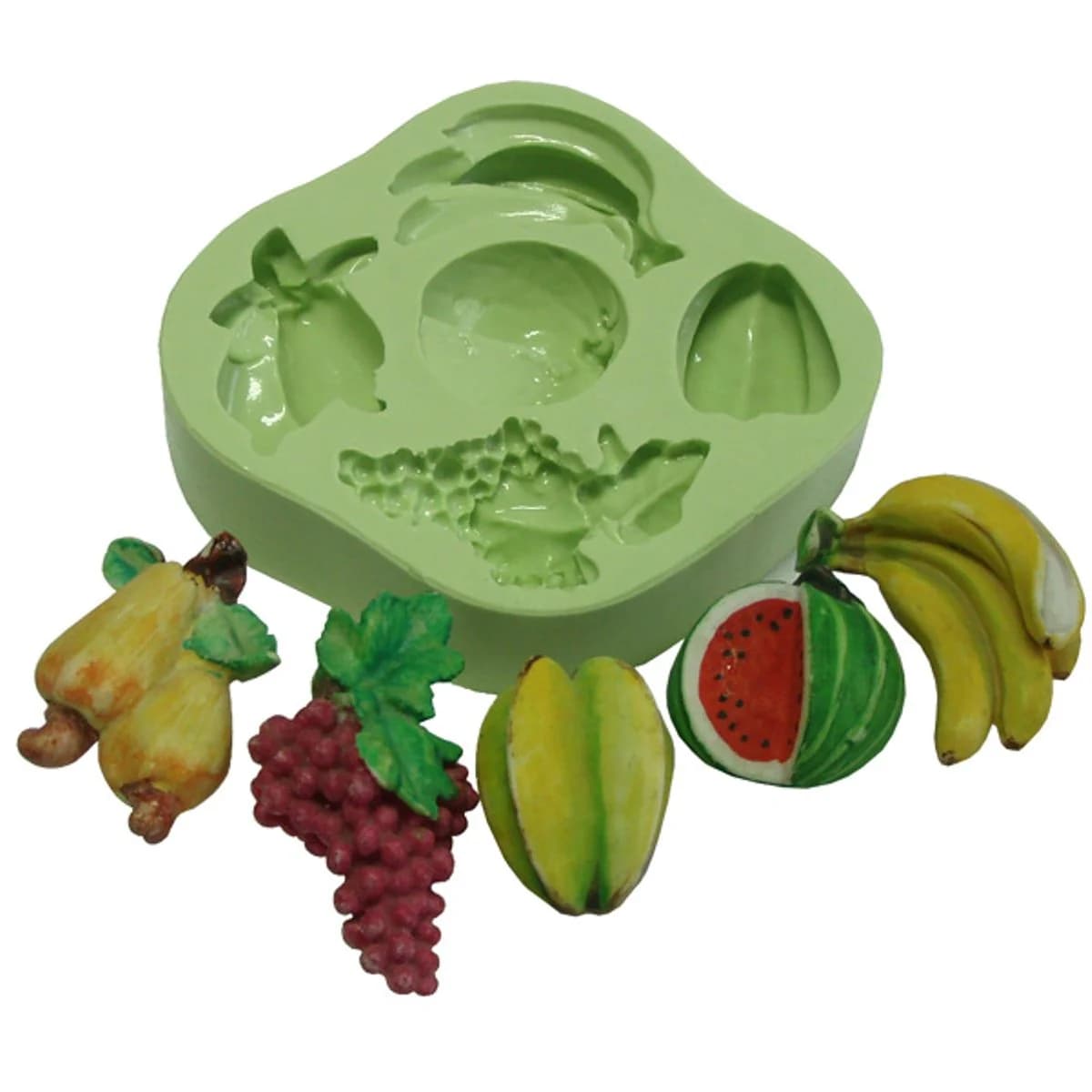 Molde de Silicone para Velas e Sabonetes Frutas Com Banana