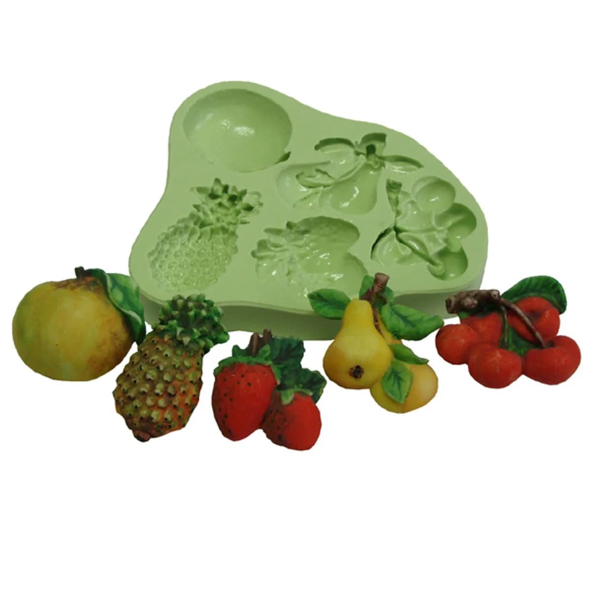 Molde de Silicone para Velas e Sabonetes Frutas Com Abacaxi