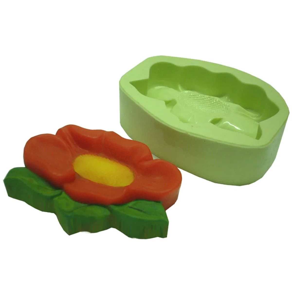 Molde de Silicone para Velas e Sabonetes Flor Deitada