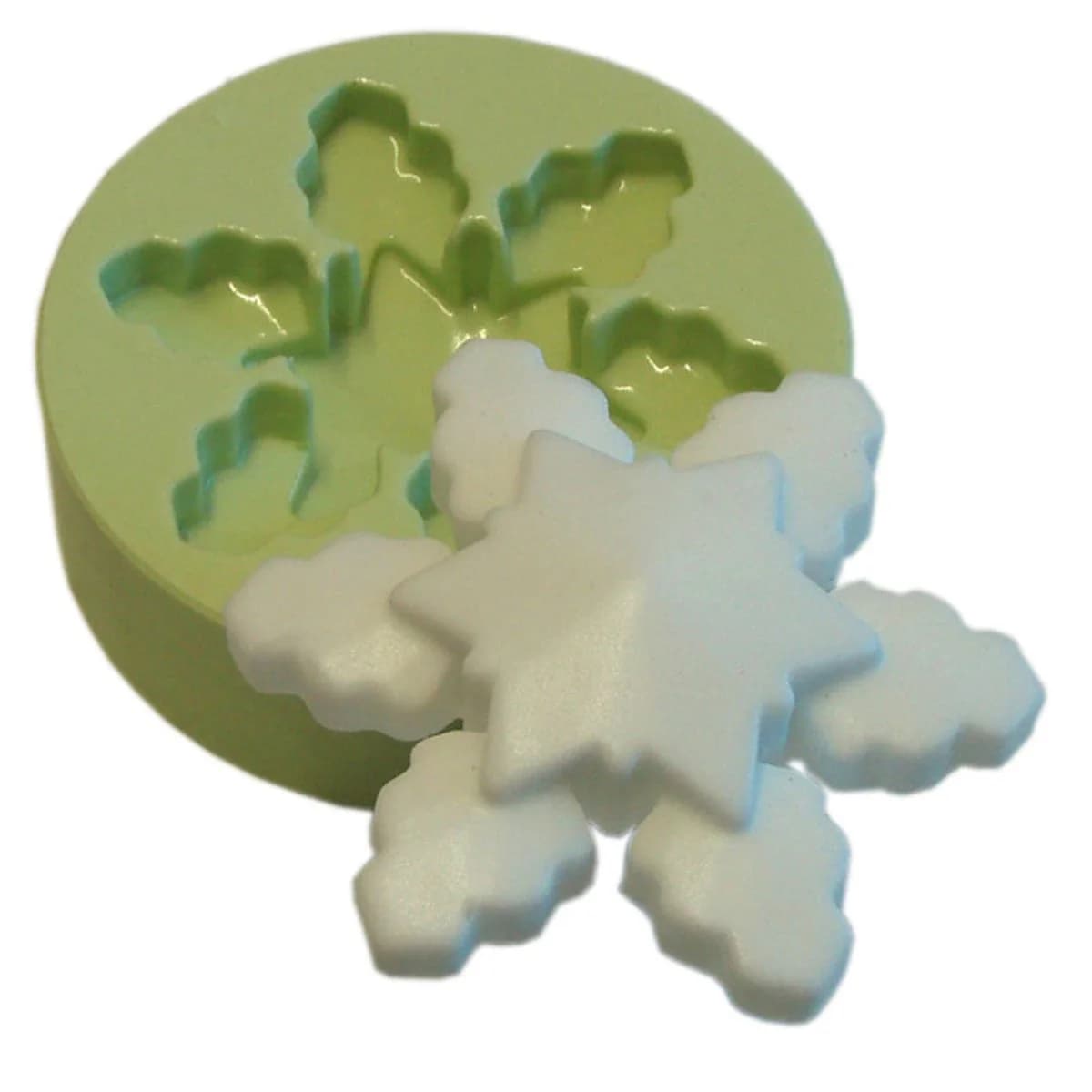 Molde de Silicone para Velas e Sabonetes Floco de Neve