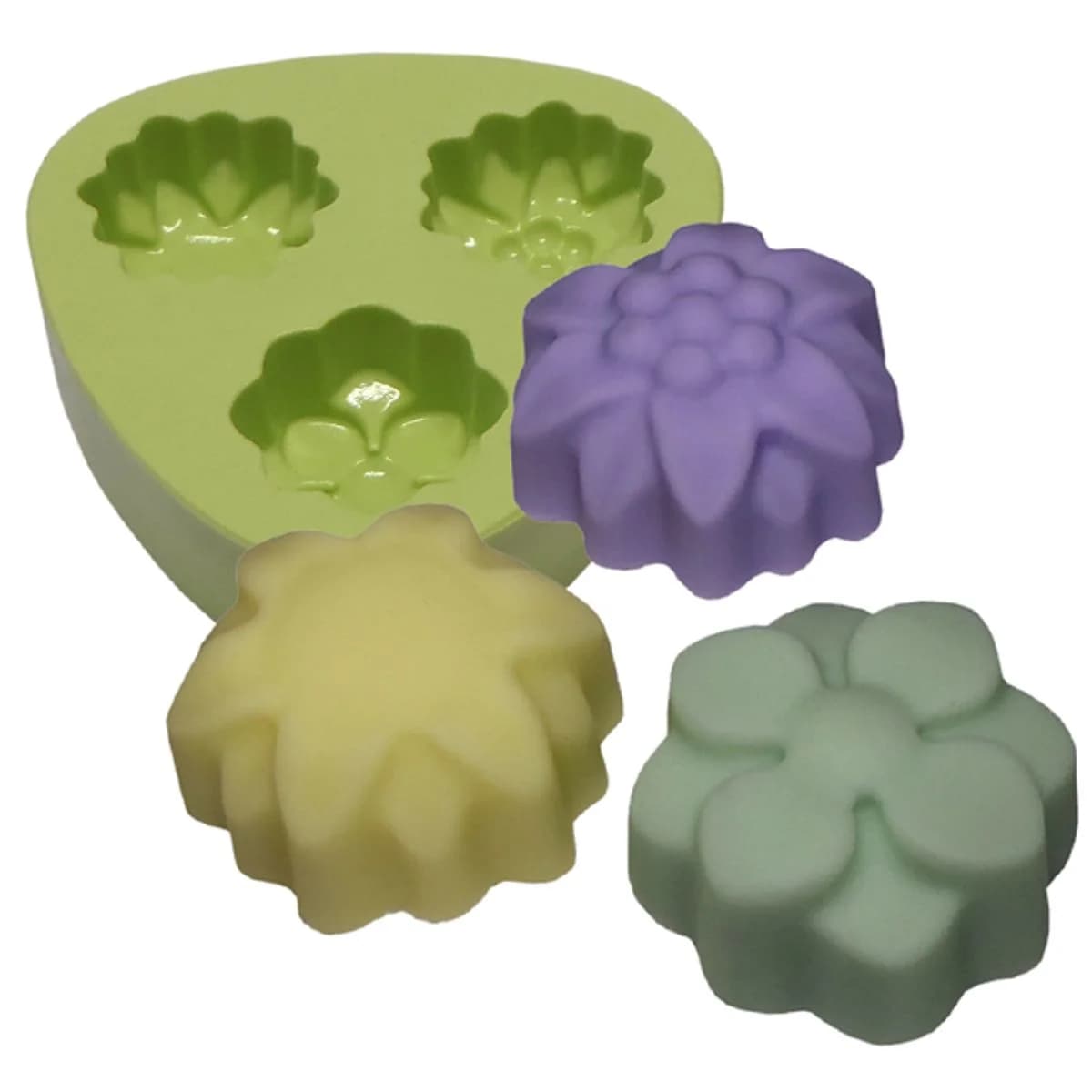 Molde de Silicone para Velas e Sabonetes Docinhos Flores
