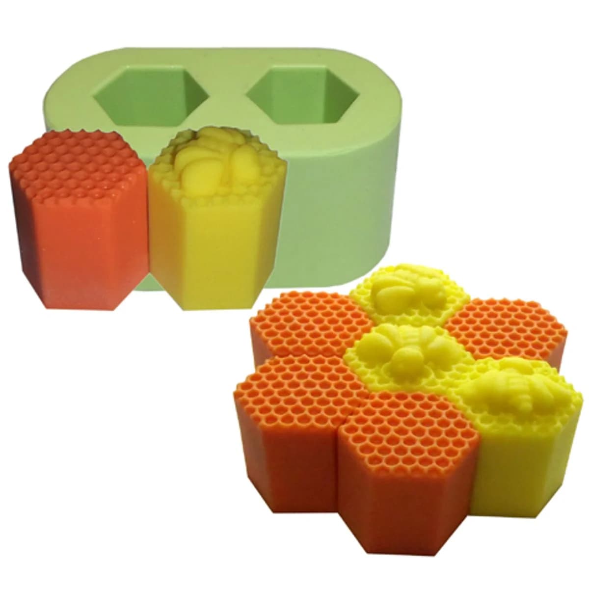 Molde de Silicone para Velas e Sabonetes Colmeia Mini