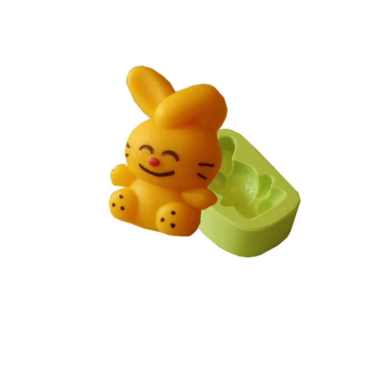 Molde de Silicone para Velas e Sabonetes Coelho Orelha Caída