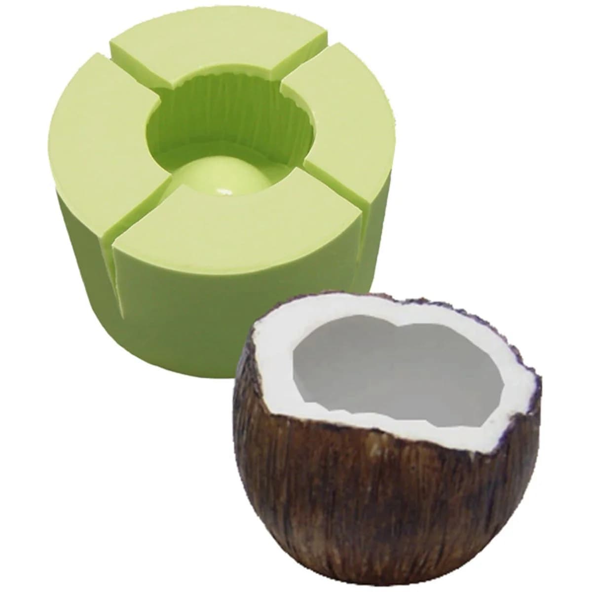 Molde de Silicone para Velas e Sabonetes Côco Mini