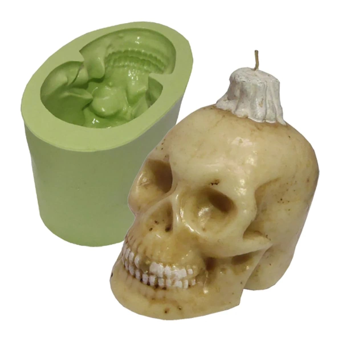 Molde de Silicone para Velas e Sabonetes Caveira Vela