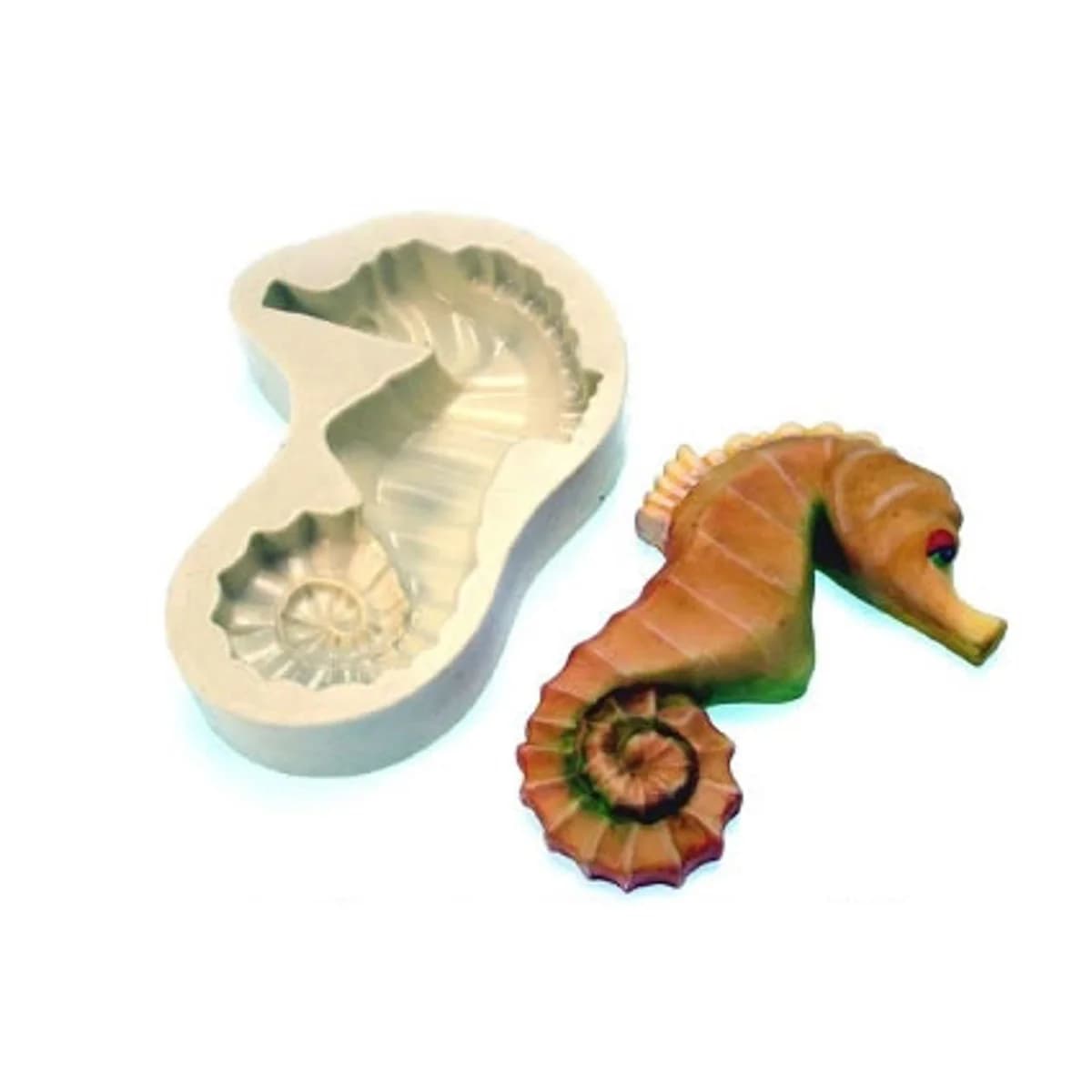 Molde de Silicone para Velas e Sabonetes Cavalo Marinho