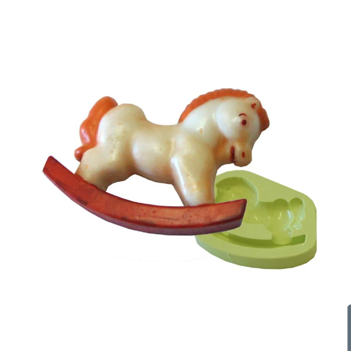 Molde de Silicone para Velas e Sabonetes Cavalo Balanço