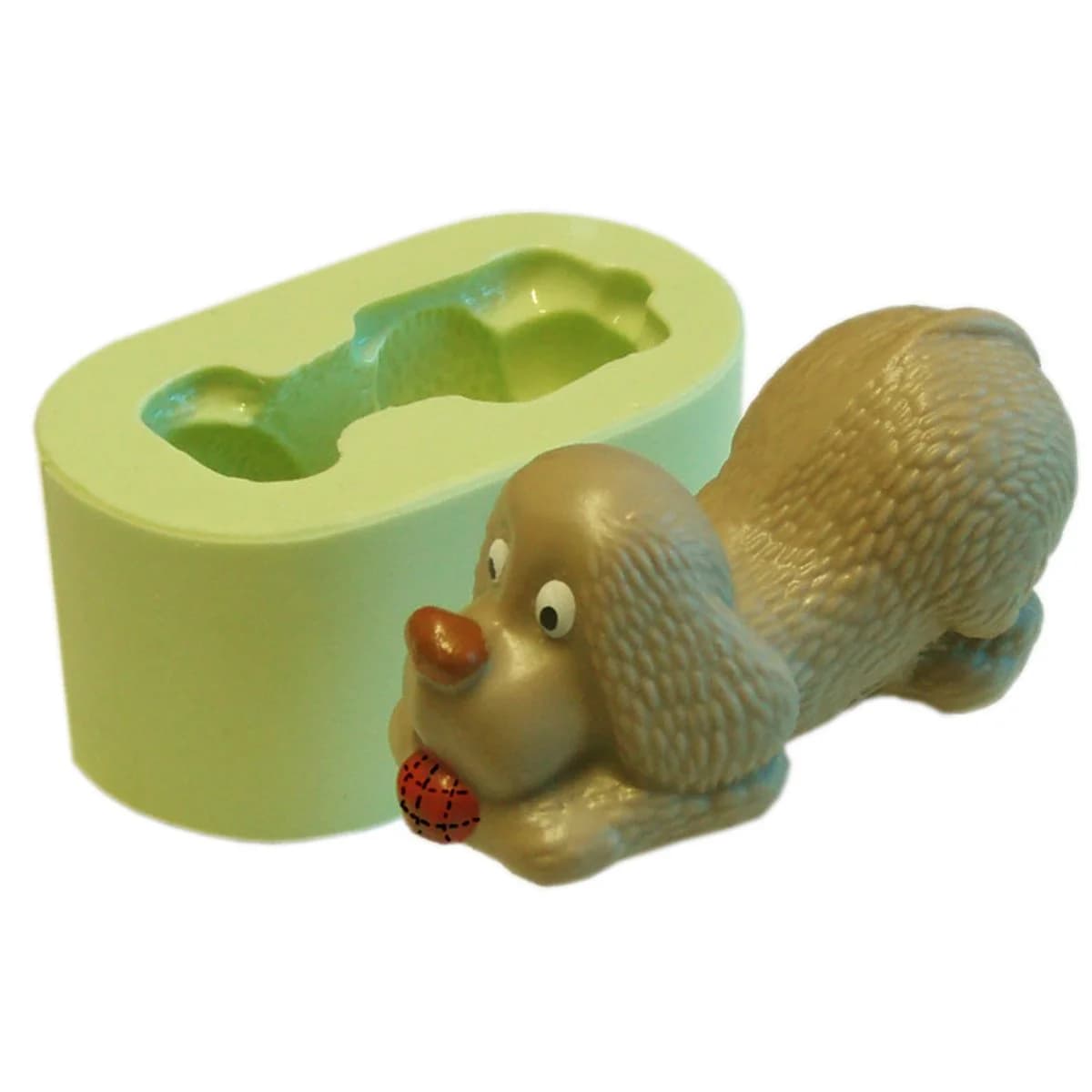 Molde de Silicone para Velas e Sabonetes Cãozinho Brincando