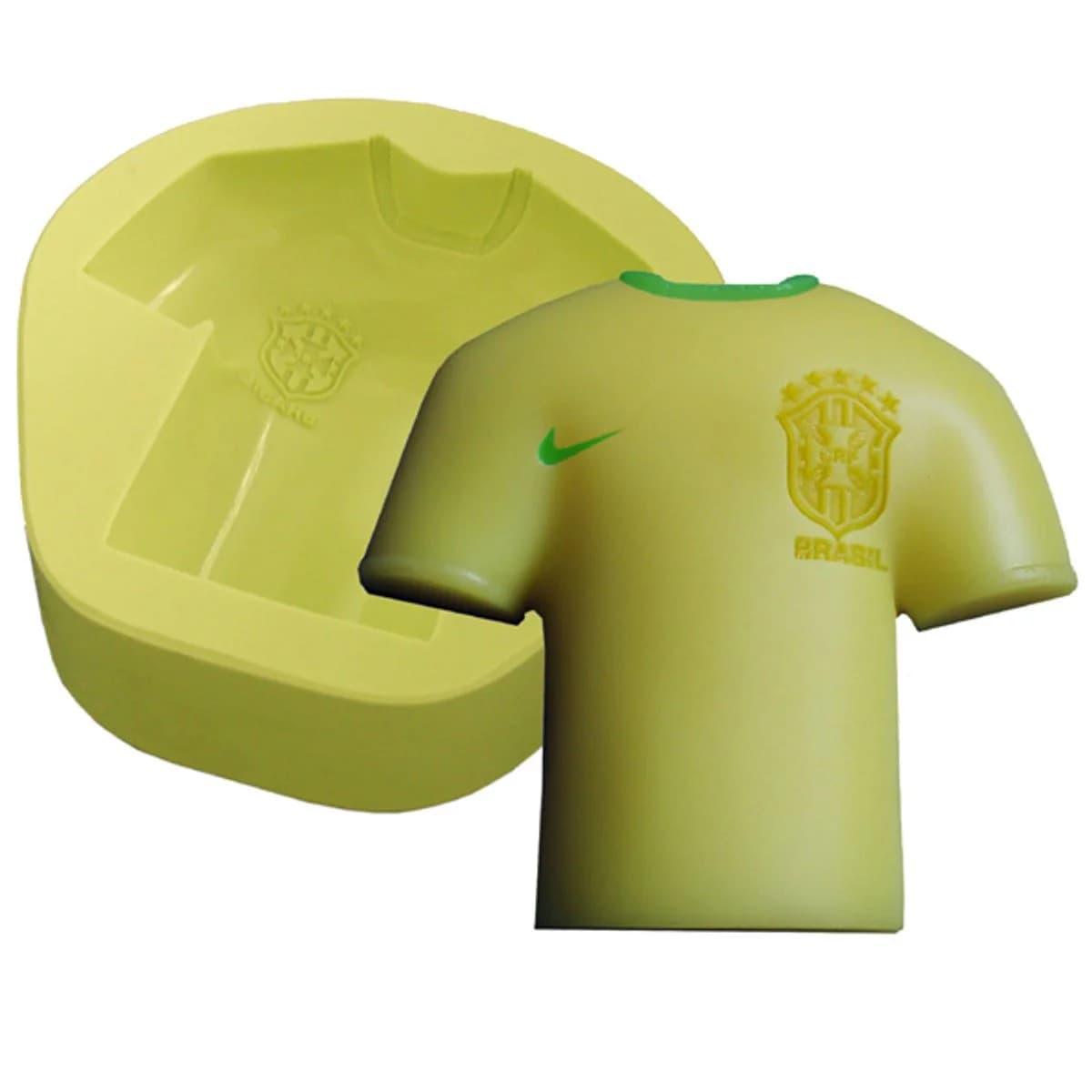 Molde de Silicone para Velas e Sabonetes Camiseta Oficial Brasil