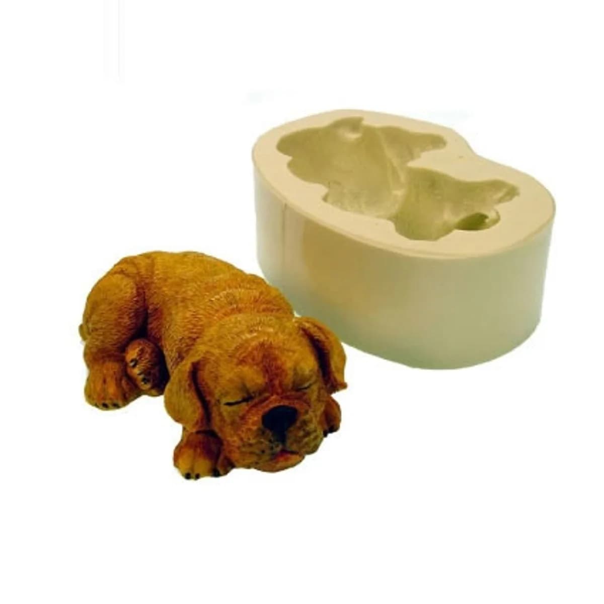 Molde de Silicone para Velas e Sabonetes Cachorro Dormindo