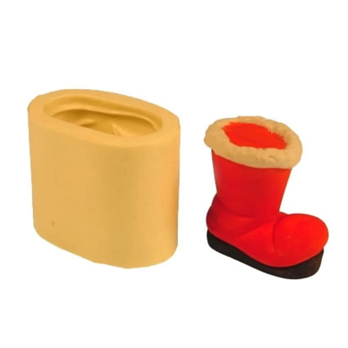 Molde de Silicone para Velas e Sabonetes Bota Pequena de Natal