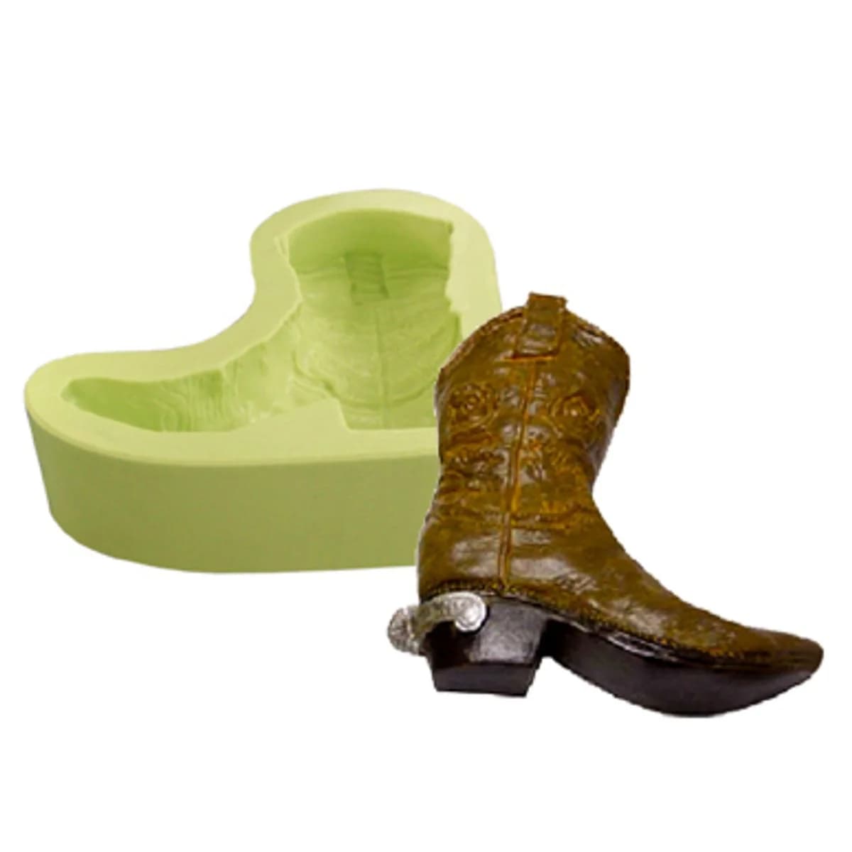 Molde de Silicone para Velas e Sabonetes Bota Cowboy