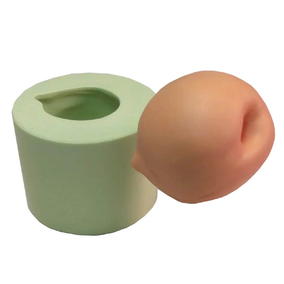 Molde de Silicone para Velas e Sabonetes Pêssego Inteiro