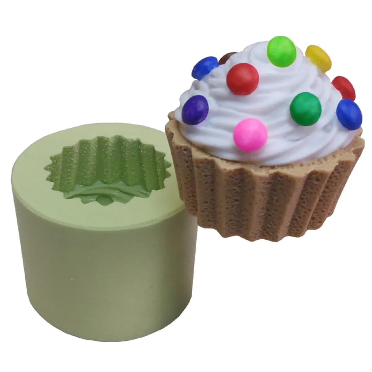 Molde de Silicone para Velas e Sabonetes Cupcake