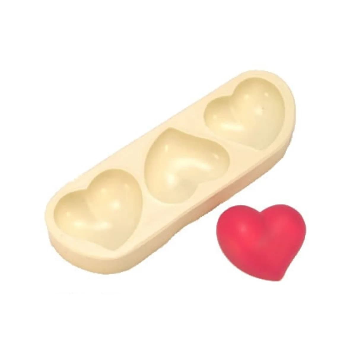 Molde de Silicone para Velas e Sabonetes Coração Torcido