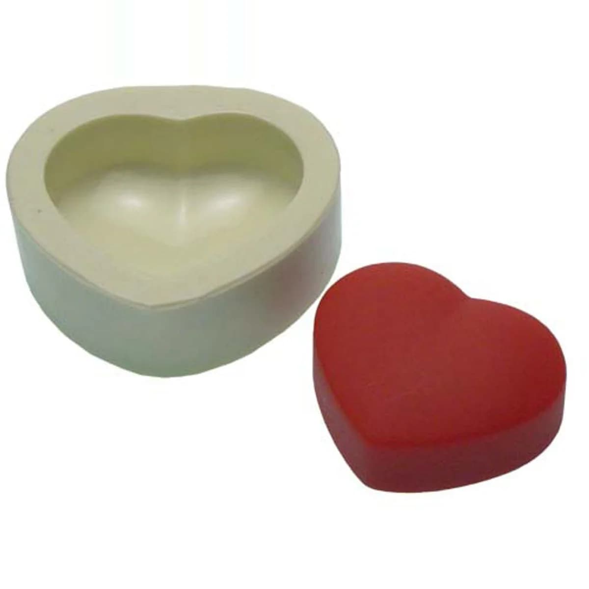 Molde de Silicone para Velas e Sabonetes Coração Grande