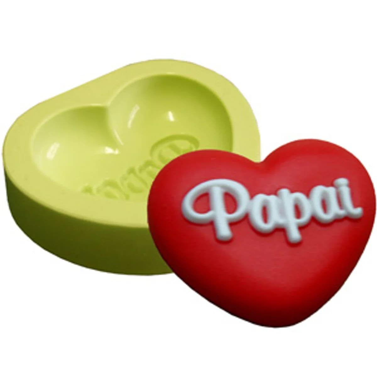 Molde de Silicone para Velas e Sabonetes Coração Papai