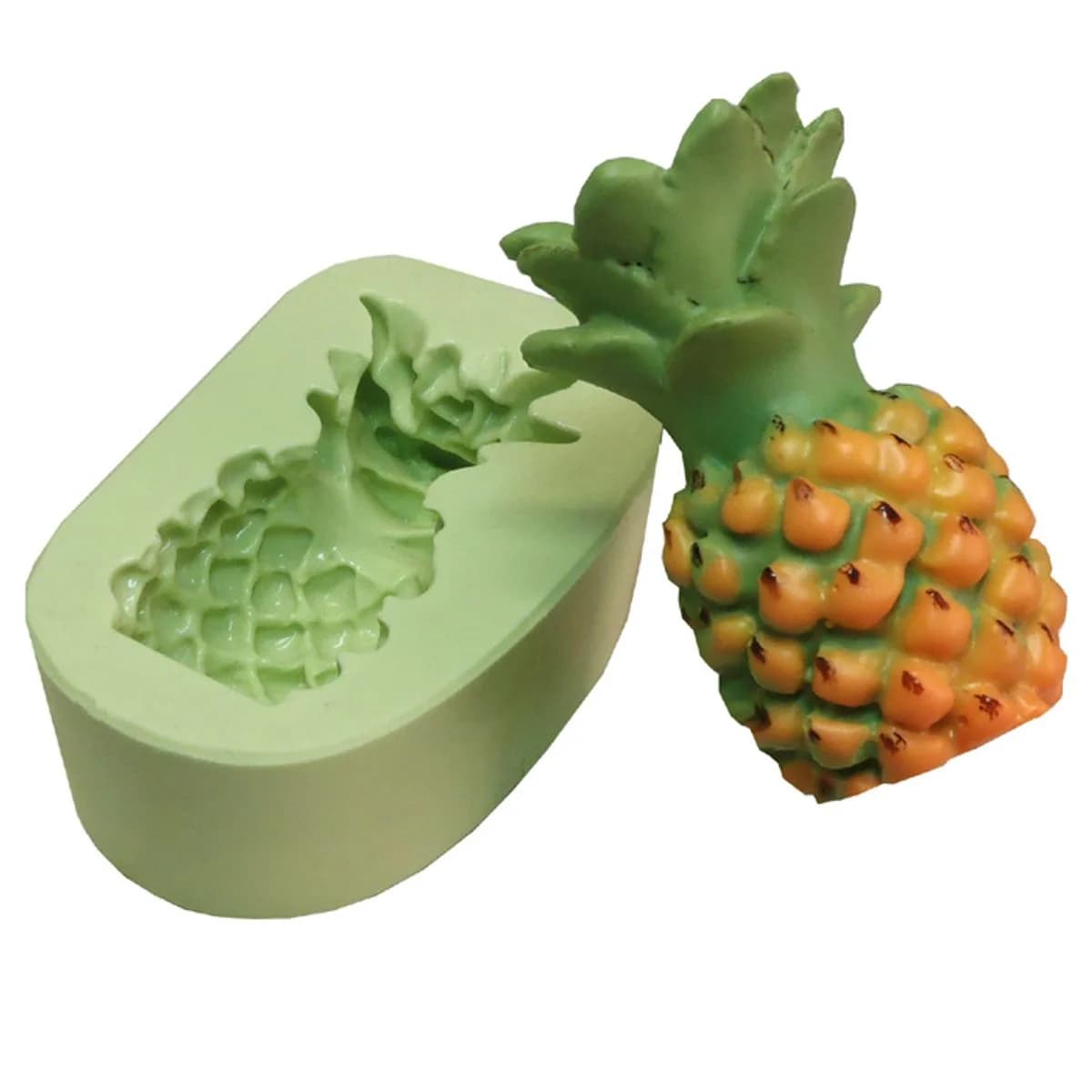 Molde de Silicone para Velas e Sabonetes Abacaxi Mini