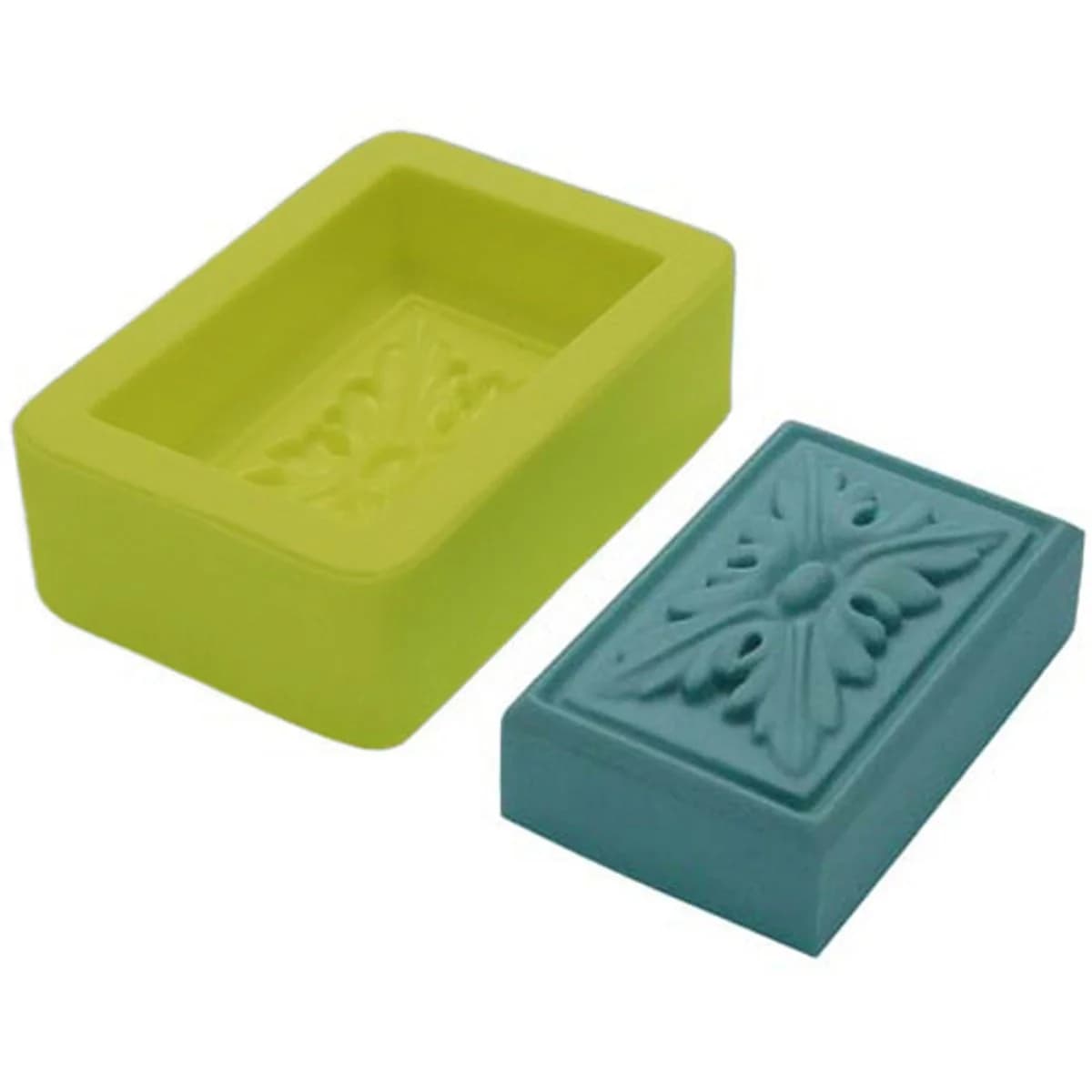 Molde de Silicone para Velas e Sabonetes Arabesco Retangular
