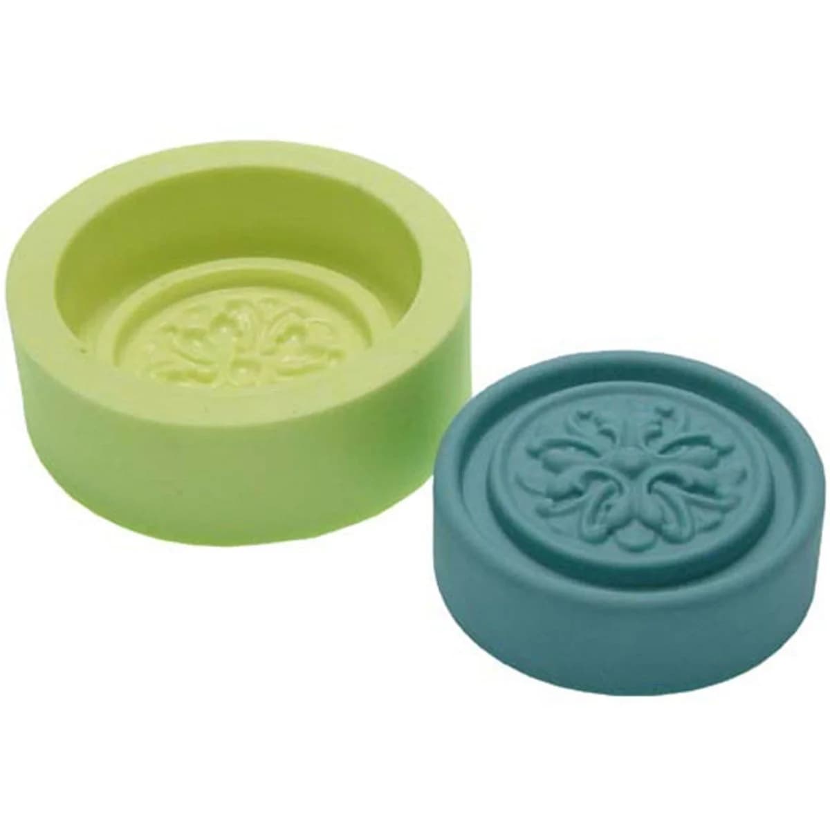 Molde de Silicone para Velas e Sabonetes Arabesco Redondo